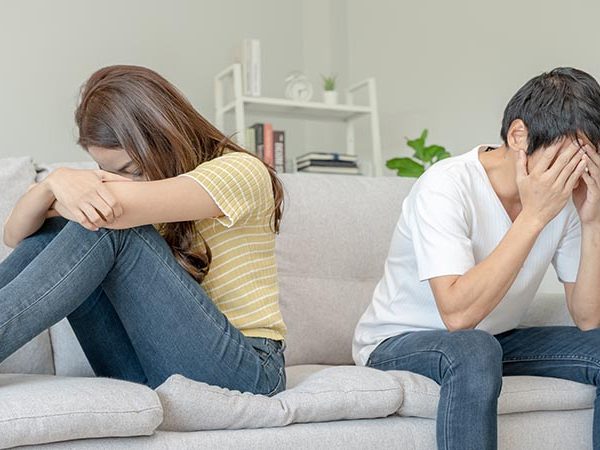 Divorce. Asian couples are desperate and disappointed after marriage. Husband and wife are sad, upset and frustrated after quarrels. distrust, love problems, betrayals. family problem, teenage love